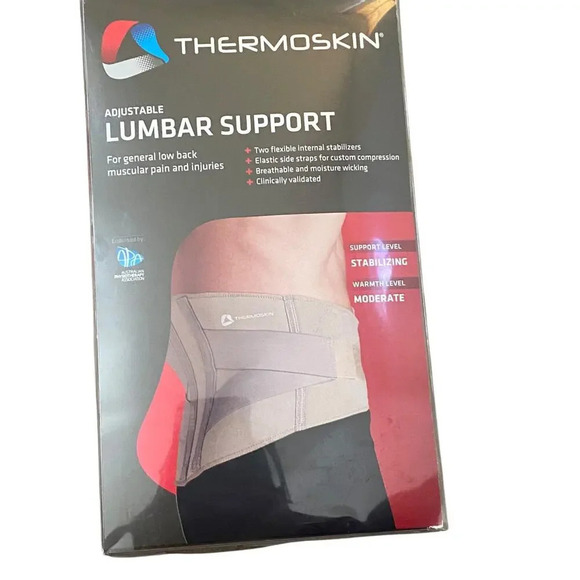 Thermoskin Adjustable Lumbar Support Stabilizing Back Brace XXL Beige Breathable - Picture 3 of 13